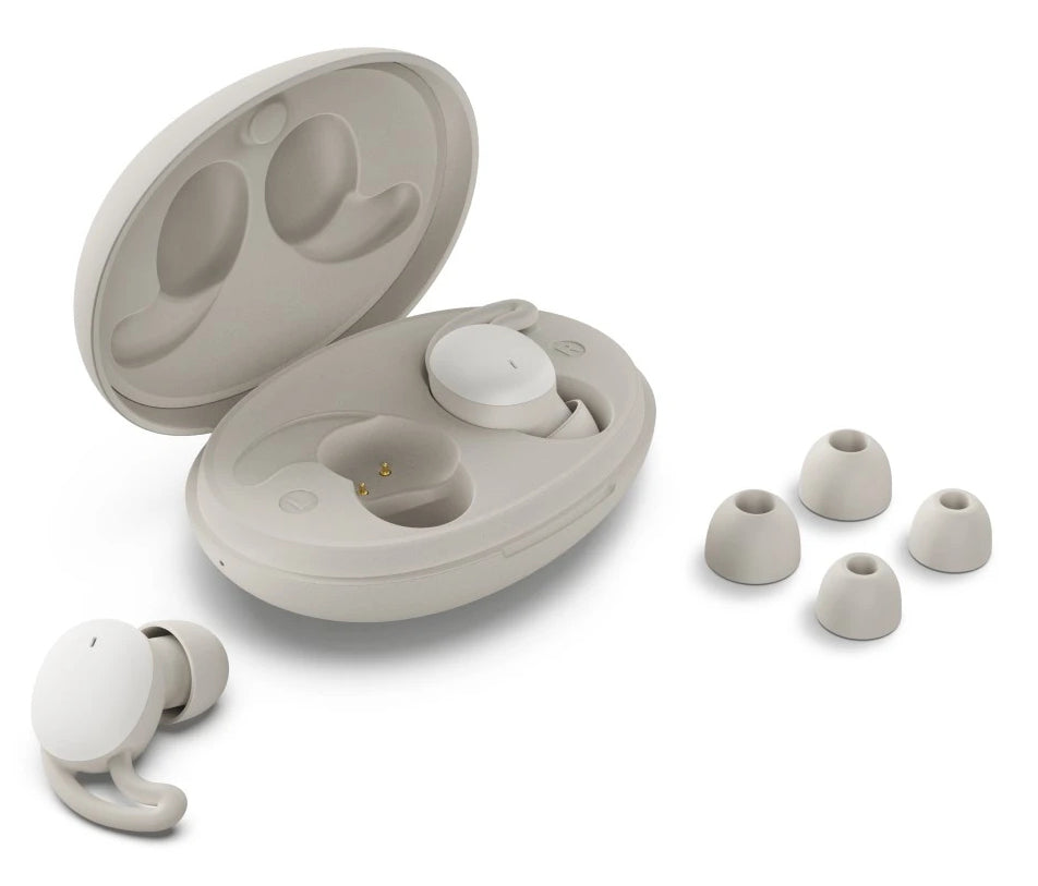Hama Spirit Calm Casque True Wireless Stereo (TWS) Ecouteurs Appels/Musique Bluetooth Beige, Blanc