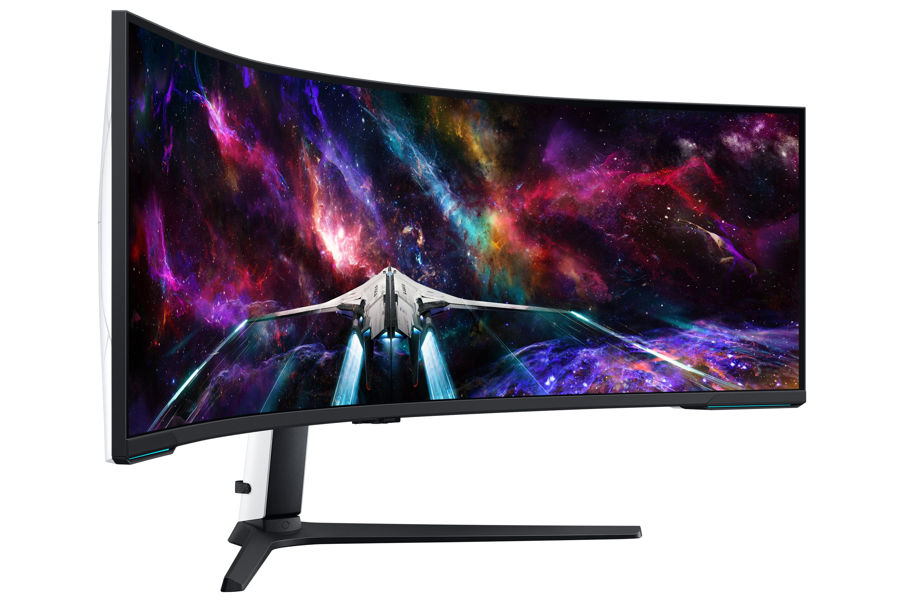 Samsung Samsung G95NC écran plat de PC 144,8 cm (57") 7680 x 2160 pixels Dual UHD QLED Blanc