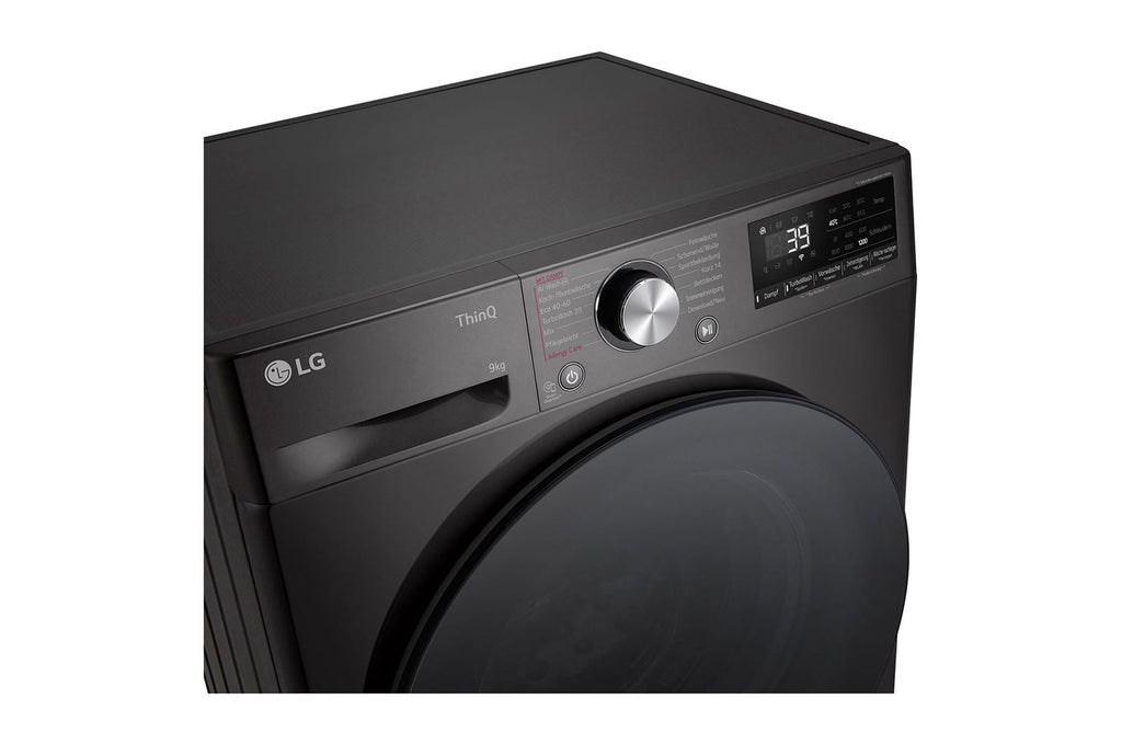 LG F2V7SLIM9B machine à laver Charge avant 9 kg 1200 tr/min Noir - vue 3