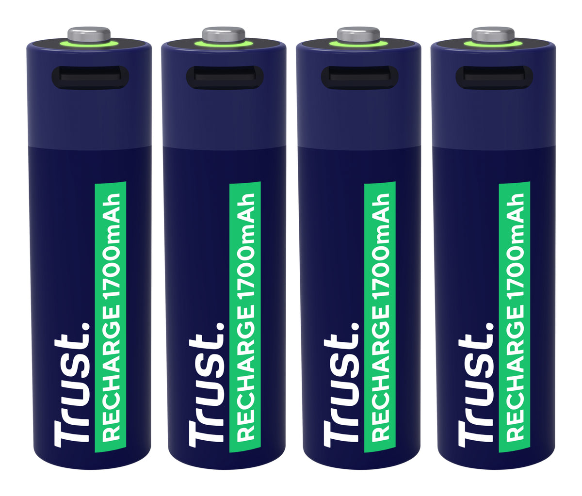 Trust 25631 Piles Rechargeables AA avec Câble USB-C