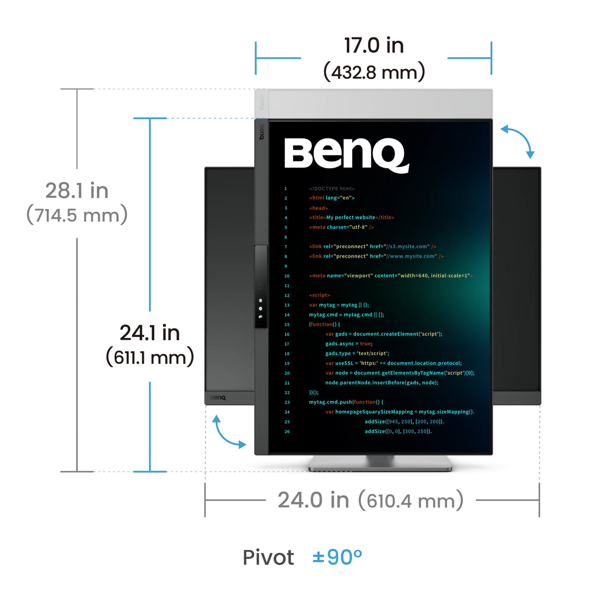 BenQ RD280UG écran plat de PC 71,6 cm (28.2") 3840 x 2560 pixels 4K Ultra HD Noir