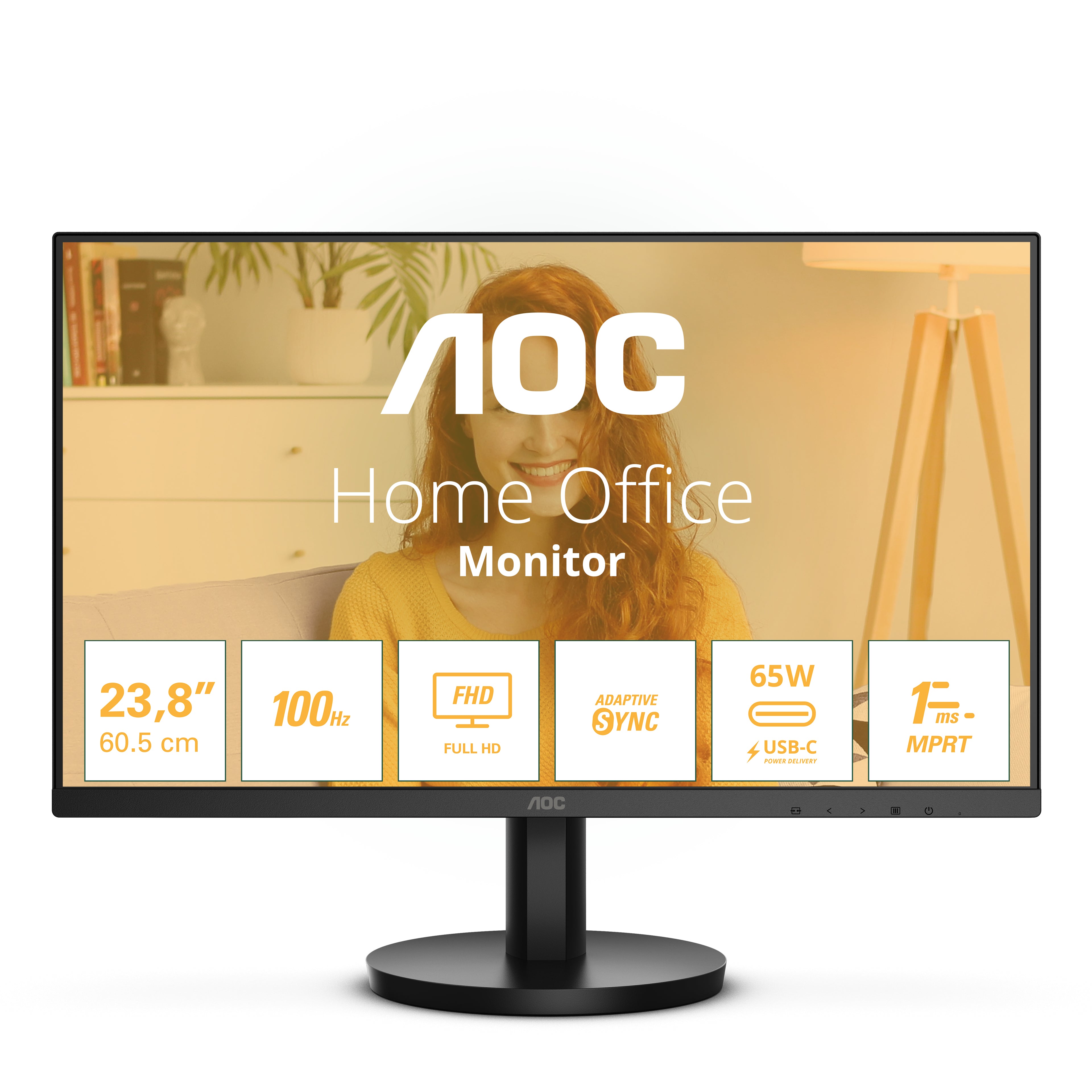 AOC AOC 24B3CA2 écran plat de PC 60,5 cm (23.8") 1920 x 1080 pixels Full HD LED Noir