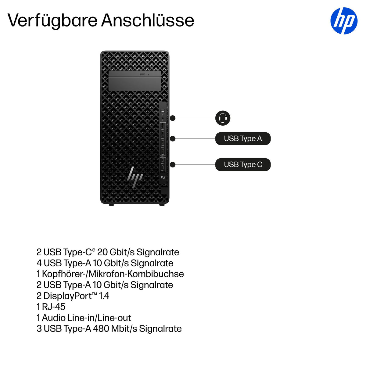 Hewlett-Packard HP Workstation Z2 G1i Tower, Intel Core Ultra 9 285K, 64GB RAM, 1TB SSD, Intel Graphics, Windows 11 Pro