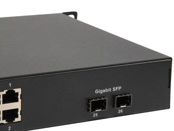 LevelOne FGP-2602W380 Commutateur Réseau Non-géré Fast Ethernet 10/100 PoE, 26 Ports, Noir