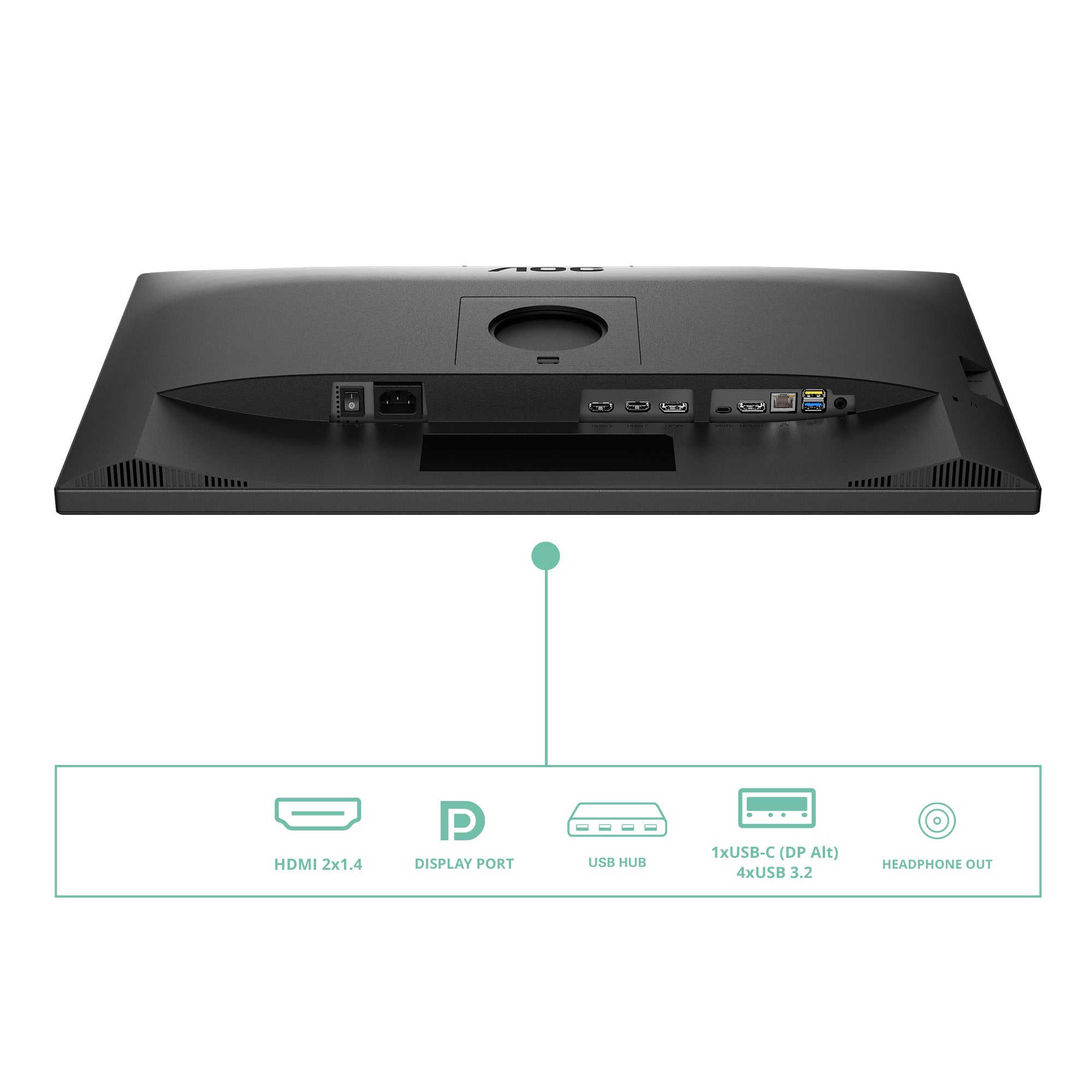 AOC Q27P3CW écran plat de PC 68,6 cm (27") 2560 x 1440 pixels Quad HD LED Noir