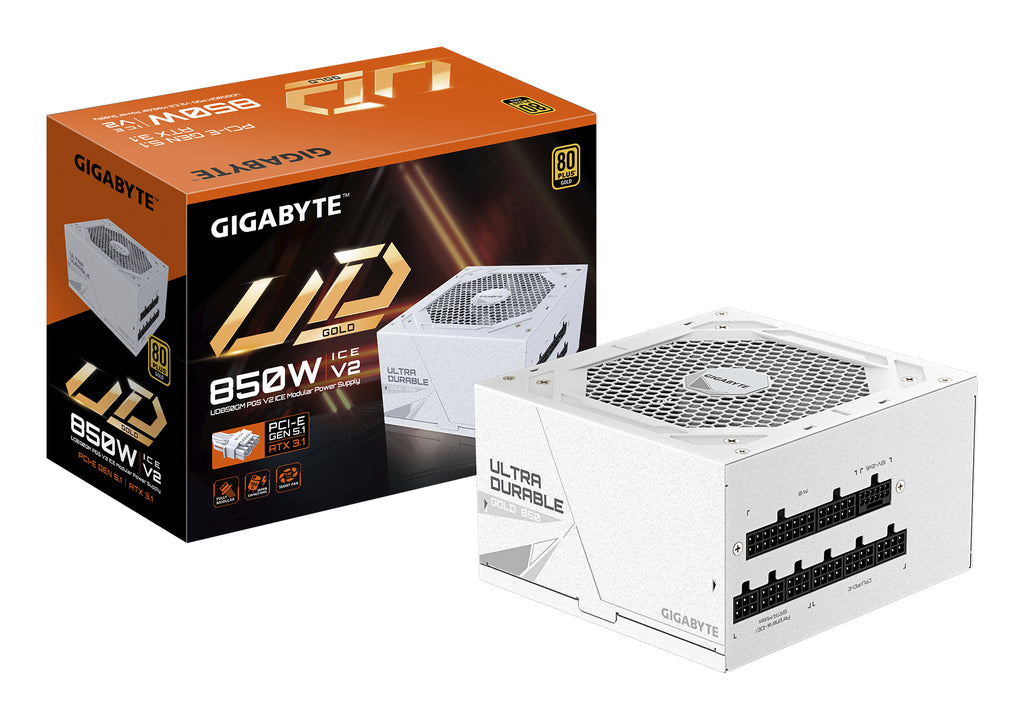 GIGABYTE UD850GM PG5 V2 ICE unité d'alimentation d'énergie 850 W 20+4 pin ATX ATX Blanc