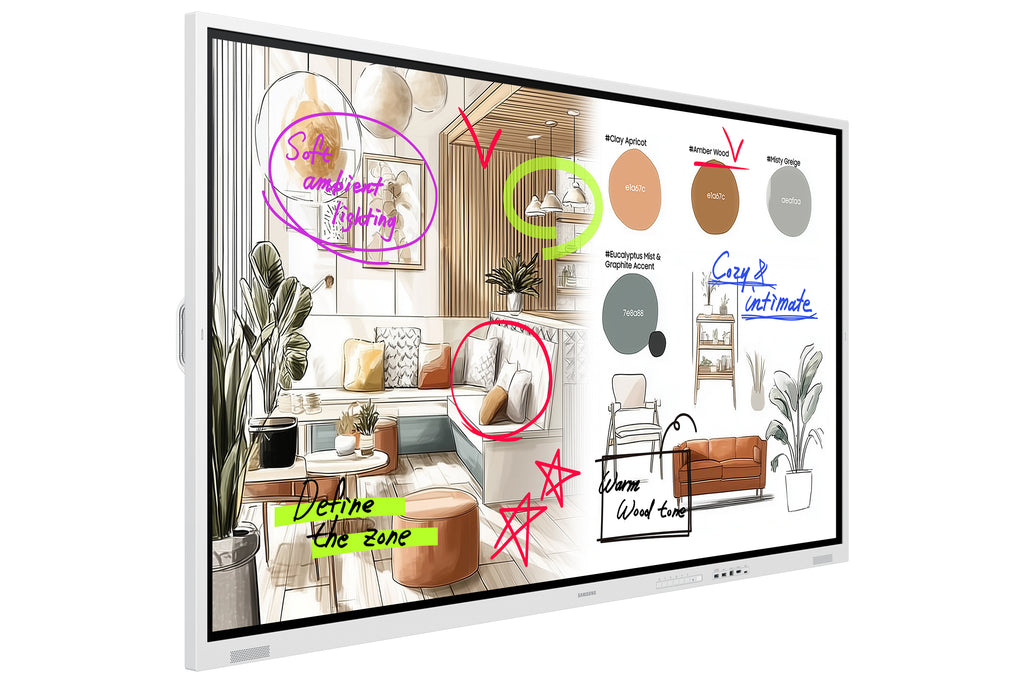 Samsung WM75FX Tableau Blanc Interactif 75" 4K UHD 3840 x 2160 pixels Écran Tactile