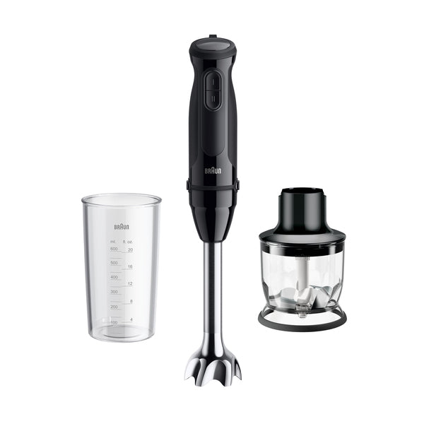 Braun MultiQuick 3 MQ30201M 0,6 L Mélangeur par immersion 900 W Noir, Acier satin