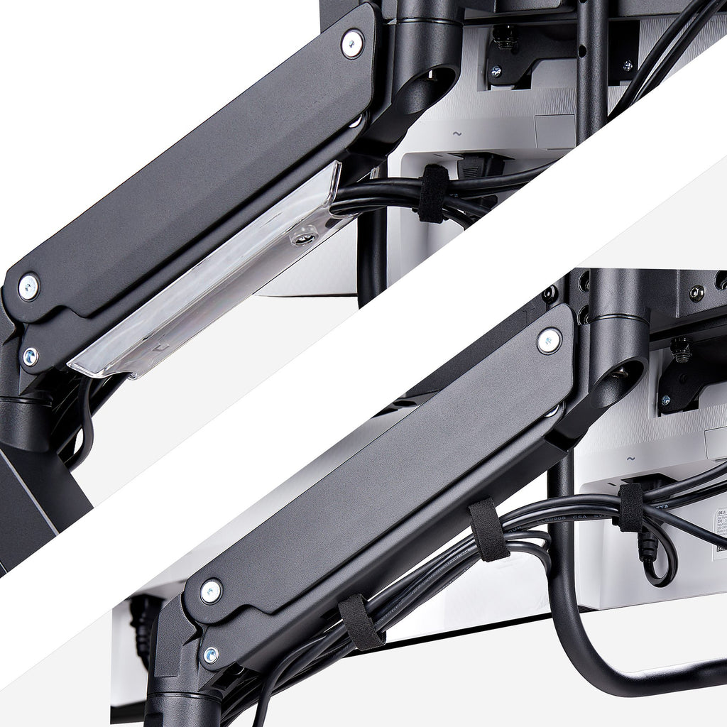 StarTech.com Support de Bureau pour 3 Écrans 27", VESA 75x75/100x100, Bras Articulé Assisté par Ressort