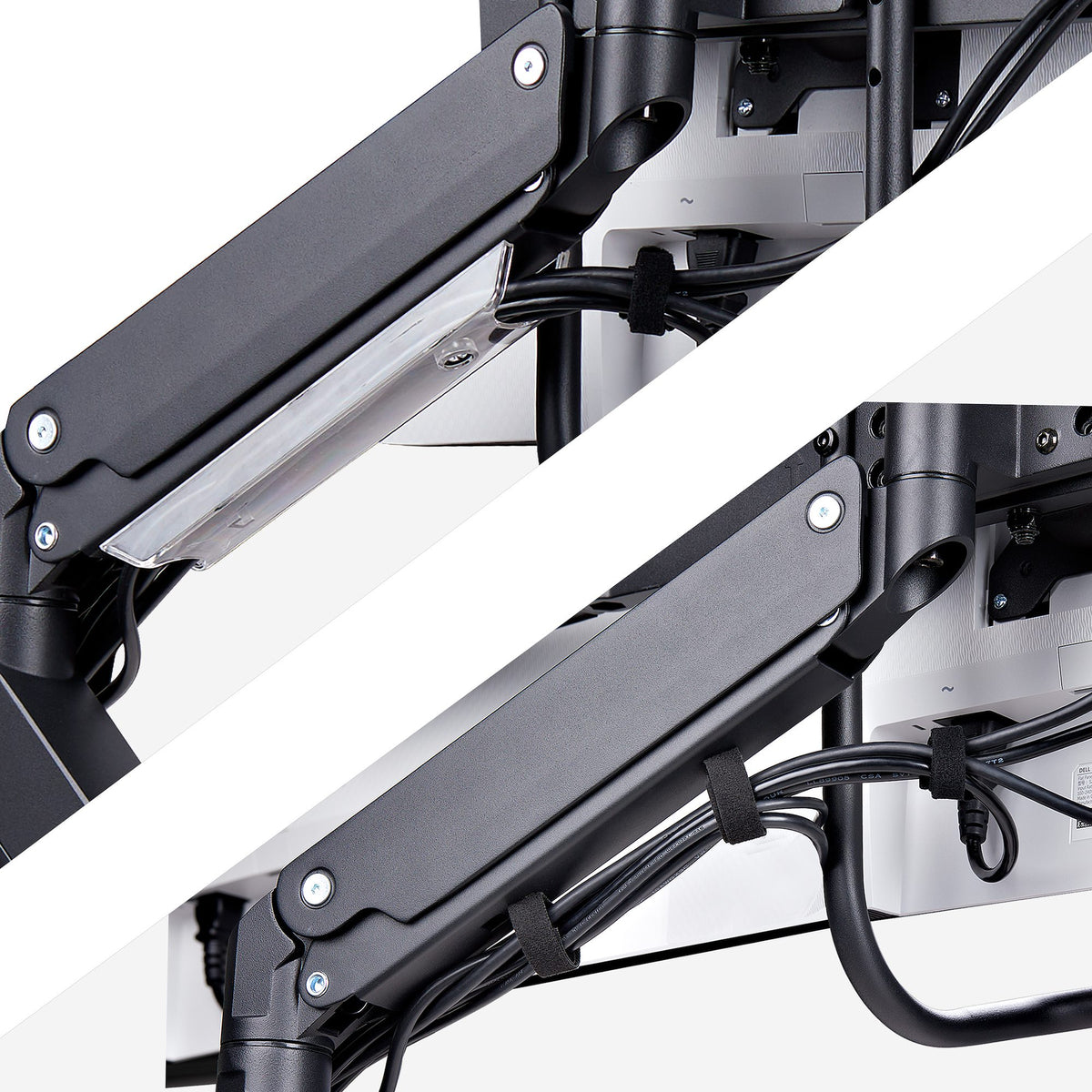 StarTech.com Support de Bureau pour 3 Écrans 27", VESA 75x75/100x100, Bras Articulé Assisté par Ressort
