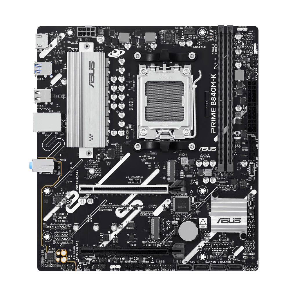 ASUS PRIME B840M-K AMD B840 Emplacement AM5 micro ATX - vue 2