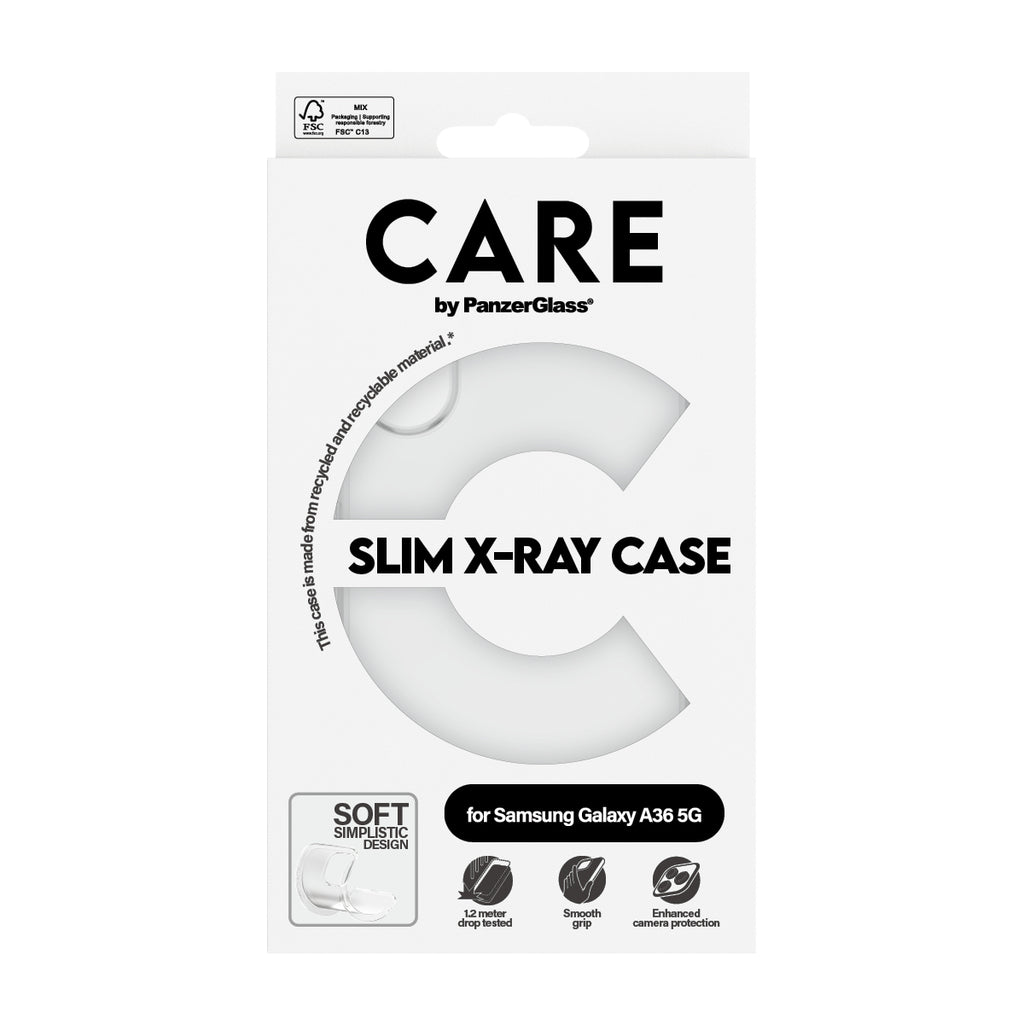 PanzerGlass CARE X-Ray Case pour Samsung Galaxy A36 5G, Coque de Protection Transparente, 6.7 pouces