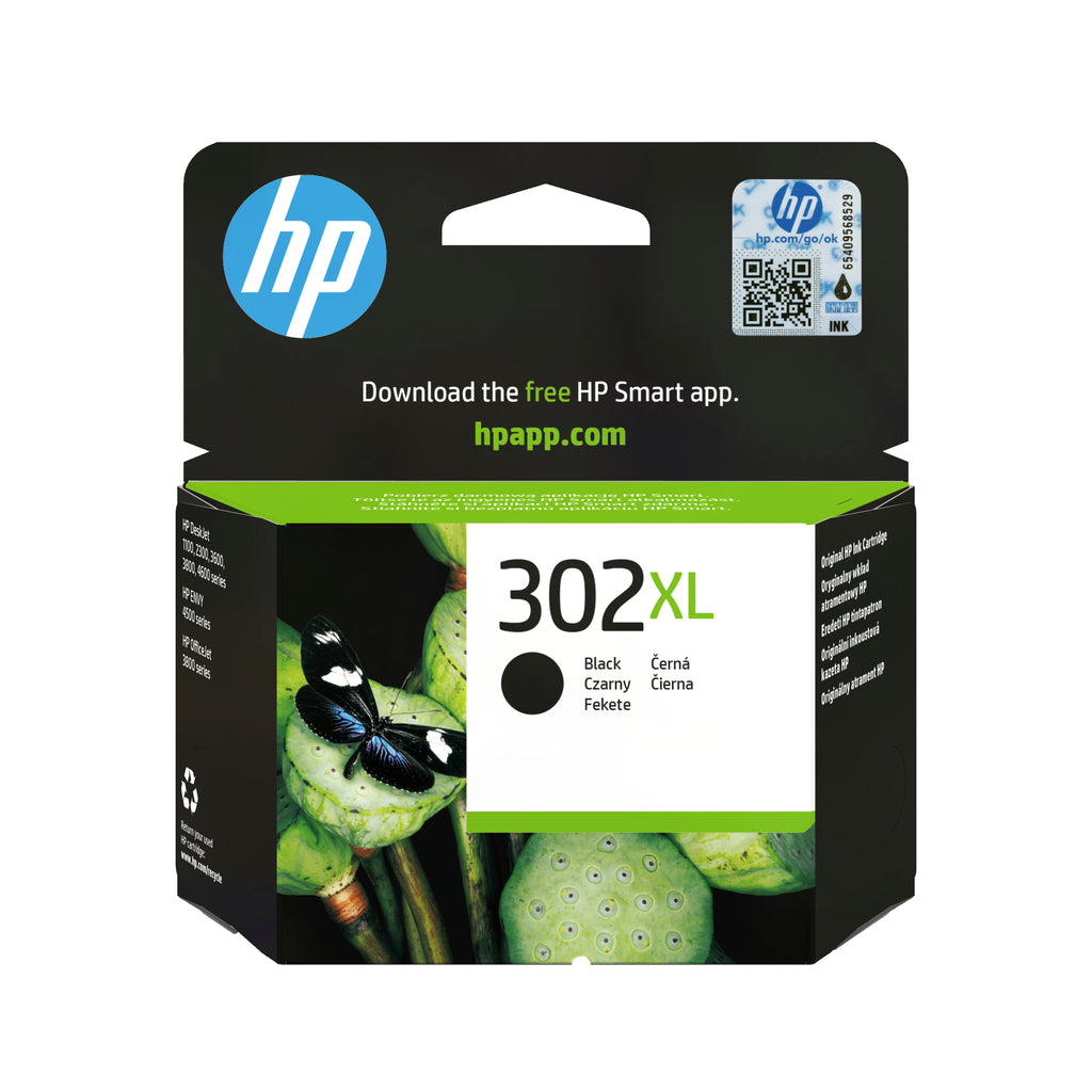 HP 302XL Cartouche d'encre Noire Haute Capacité Authentique