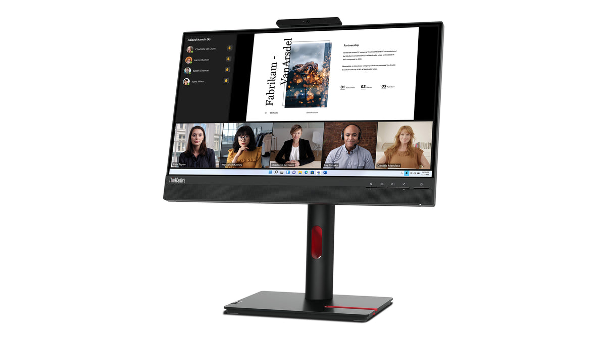 Lenovo ThinkCentre Tiny-In-One 22 Gen 5 écran plat de PC 54,6 cm (21.5") 1920 x 1080 pixels Full HD LED Noir
