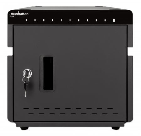 Manhattan Armoire de charge USB-C de bureau 10 appareils (iPad jusqu’à 11"), pour tablettes et smartphones, compartiment