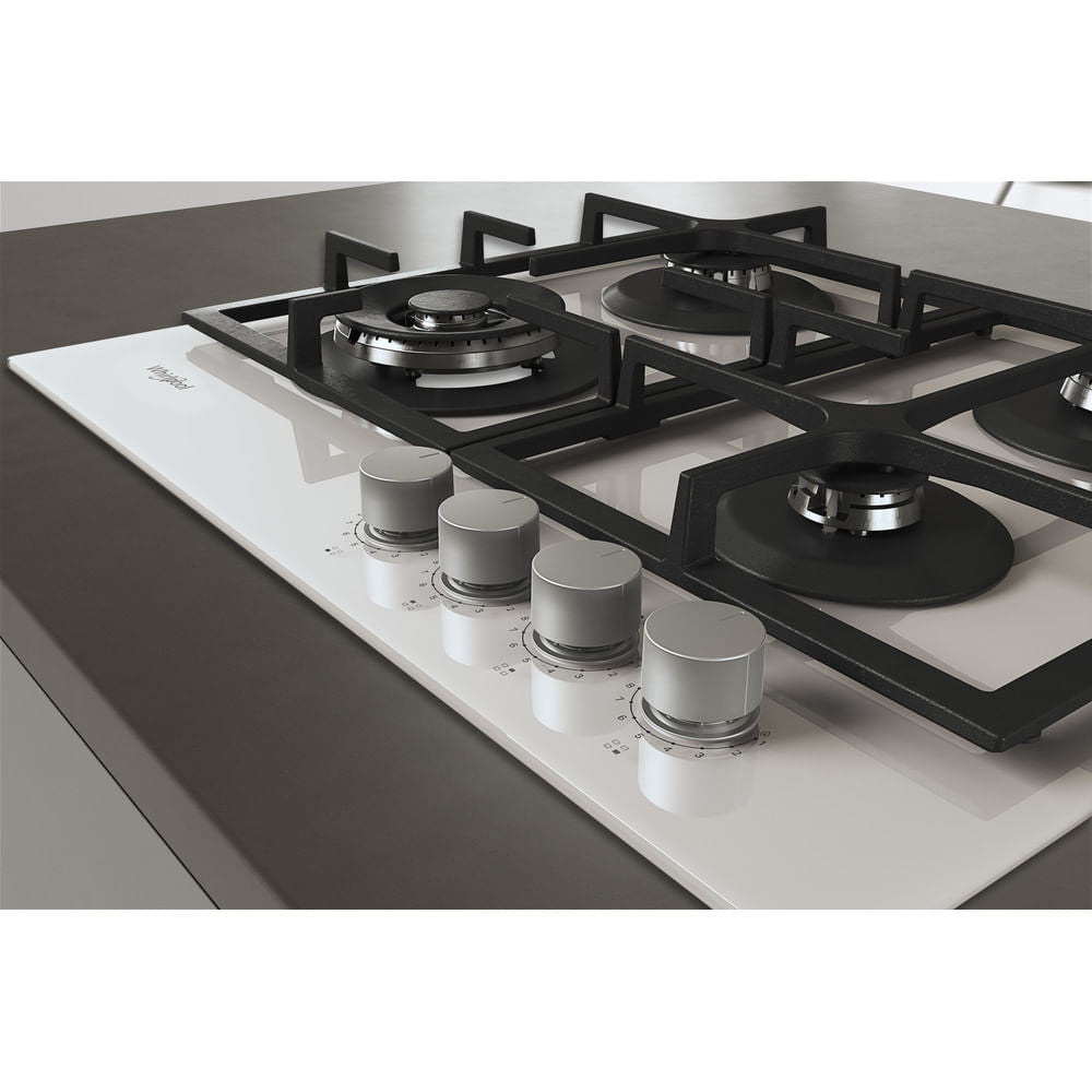 Whirlpool AKTL629/WH Blanc Intégré 59 cm Gaz 4 zone(s)