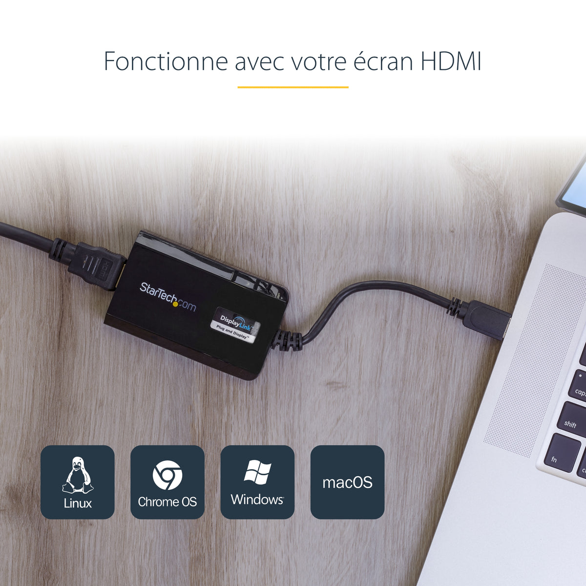 StarTech.com Adaptateur Carte Graphique Externe USB 3.0 vers HDMI, Certifié DisplayLink, HD 1080p