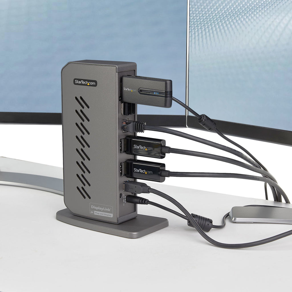 StarTech.com Station d'Accueil Hybride USB-C et USB-A, Double Écran 4K 60Hz HDMI/DisplayPort, 6x USB-A, GbE, USB 3.1 Gen