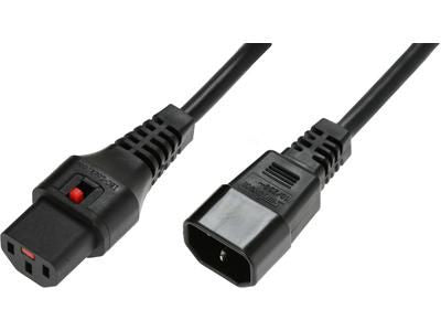Câble Électrique PC1022 Noir 3m Coupleurs C14 vers C13
