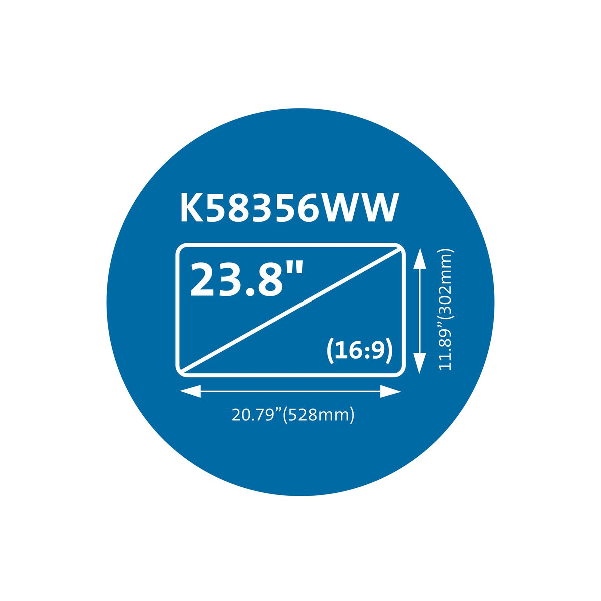 Kensington Filtre de Confidentialité Magnétique MagPro pour Moniteurs 23,8" (16:9)