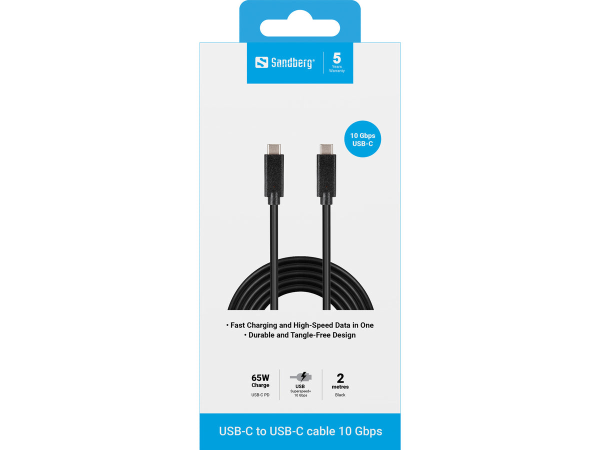 Sandberg Câble USB-C vers USB-C 2m USB 3.1 Gen.2