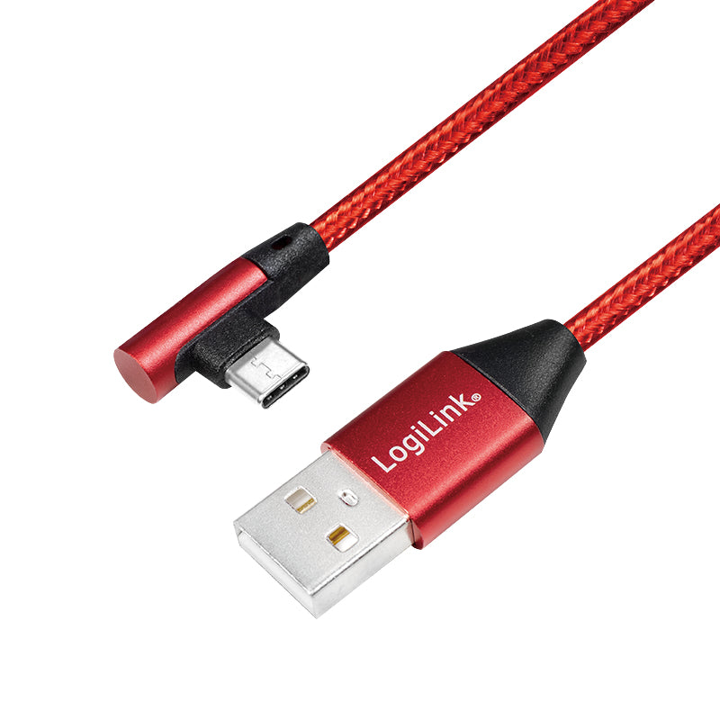 LogiLink CU0146 câble USB USB 2.0 1 m USB A USB C Rouge