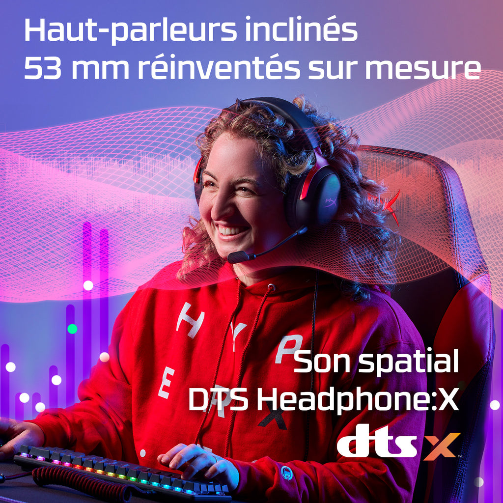 HyperX Cloud III — Casque de jeu (noir/rouge)