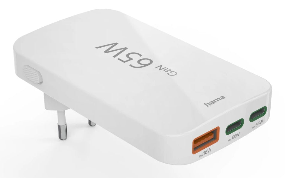 Hama 00201976 chargeur d'appareils mobiles Ordinateur portable, Chargeur électrique, Smartphone, Tablette Blanc Secteur Charge rapide Intérieure