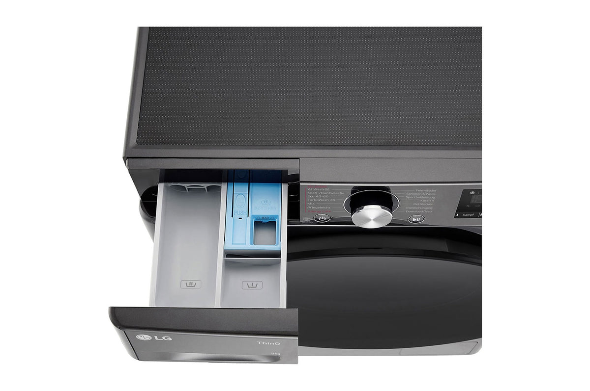LG F2V7SLIM9B machine à laver Charge avant 9 kg 1200 tr/min Noir - vue 7
