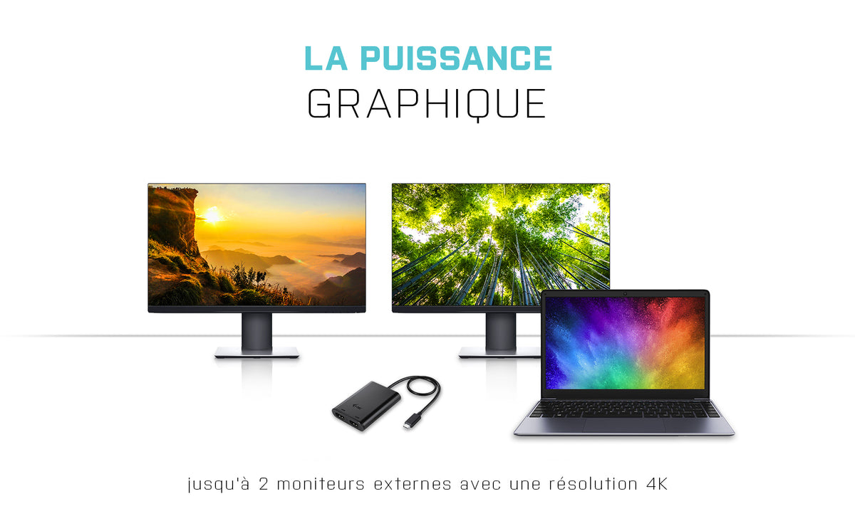 i-tec Adaptateur Vidéo USB-C 3.1 Double 4K HDMI