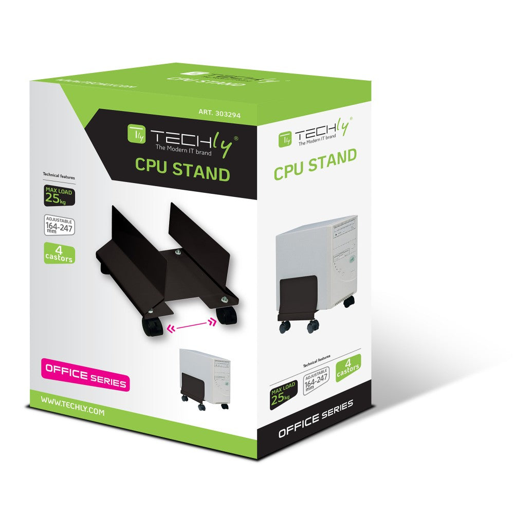 Chariot et Support Multimédia ICA-CS 34 pour PC, Noir
