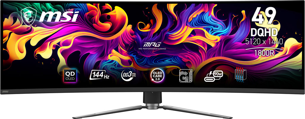 MSI MPG 491CQP QD-OLED Écran PC 49" Dual WQHD 5120 x 1440 Noir
