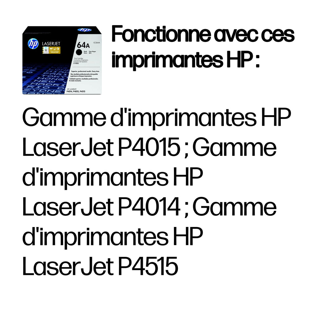 HP 64A Toner LaserJet Noir Authentique