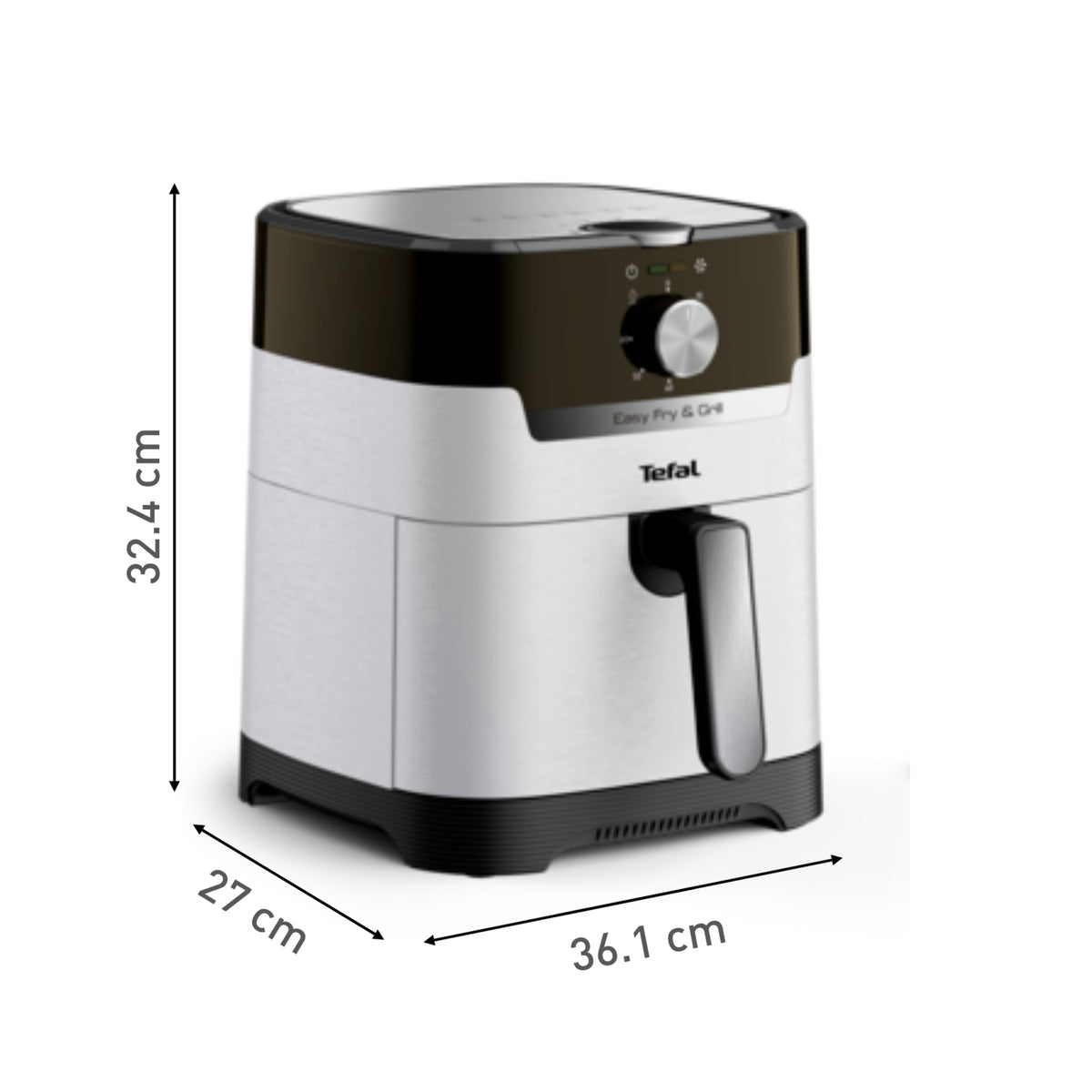 Tefal Easy Fry & Grill EY501A Unique 4,2 L Autonome 1550 W Friteuse d’air chaud Noir, Acier inoxydable