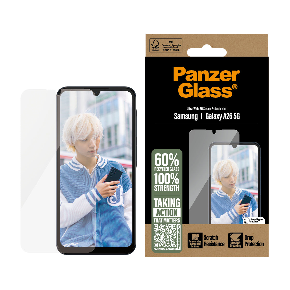PanzerGlass PanzerGlass ® Screen Protector Samsung Galaxy A26 5G | Ultra-Wide Fit Protection d'écran transparent 1 pièce(s)