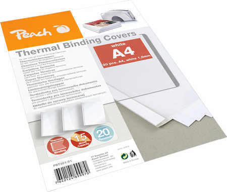 Peach 313312 matériel de reliure A4 Blanc 20 pièce(s)