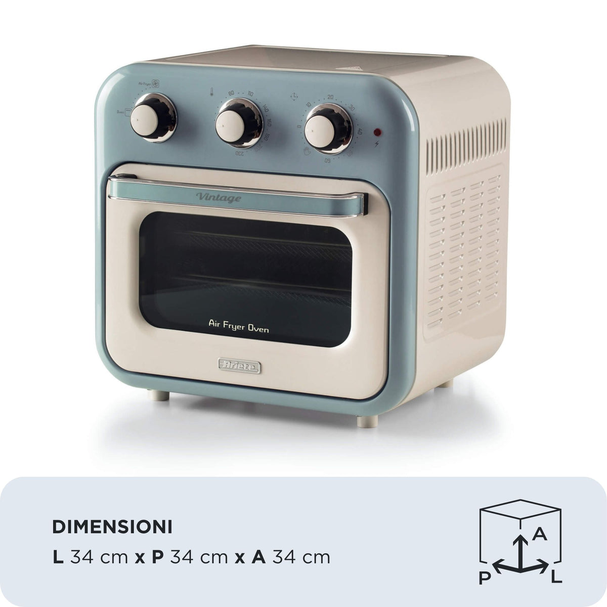 Ariete 4632/05 Friteuse à Air Chaud 16 L, 1400 W, Bleu Clair