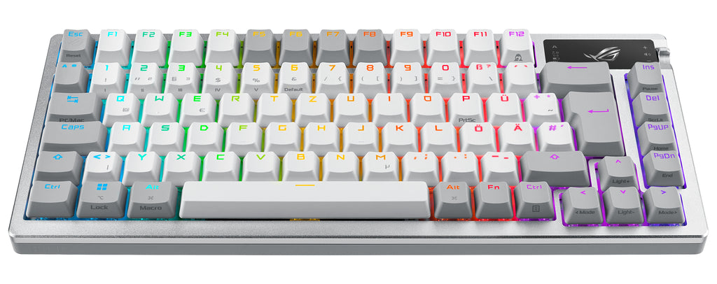 ASUS ROG Azoth White clavier Gaming USB + RF Wireless + Bluetooth QWERTZ Allemand Blanc