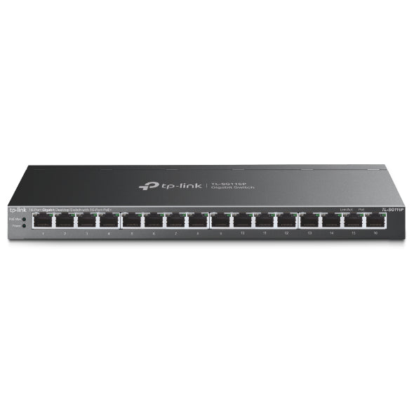 TP-Link TL-SG116P Switch Ethernet Gigabit Non-géré 16 Ports PoE, Noir