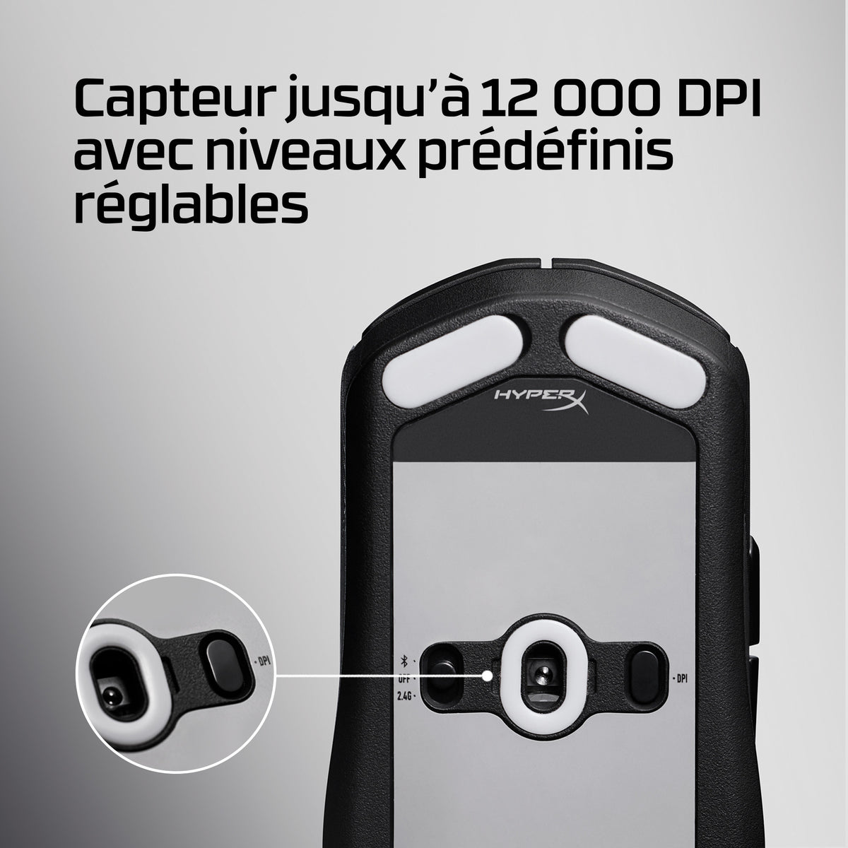 HyperX Pulsefire Fuse Souris de Jeu Sans Fil, Noire
