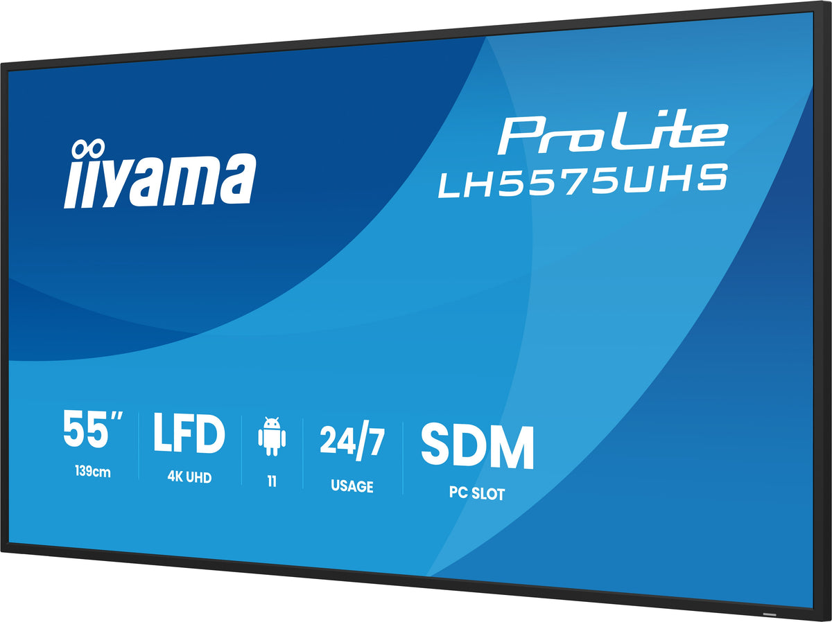 iiyama LH5575UHS-B2AG Écran d'affichage dynamique Écran plat de signalisation numérique 138,7 cm (54.6") LCD Wifi 500 cd