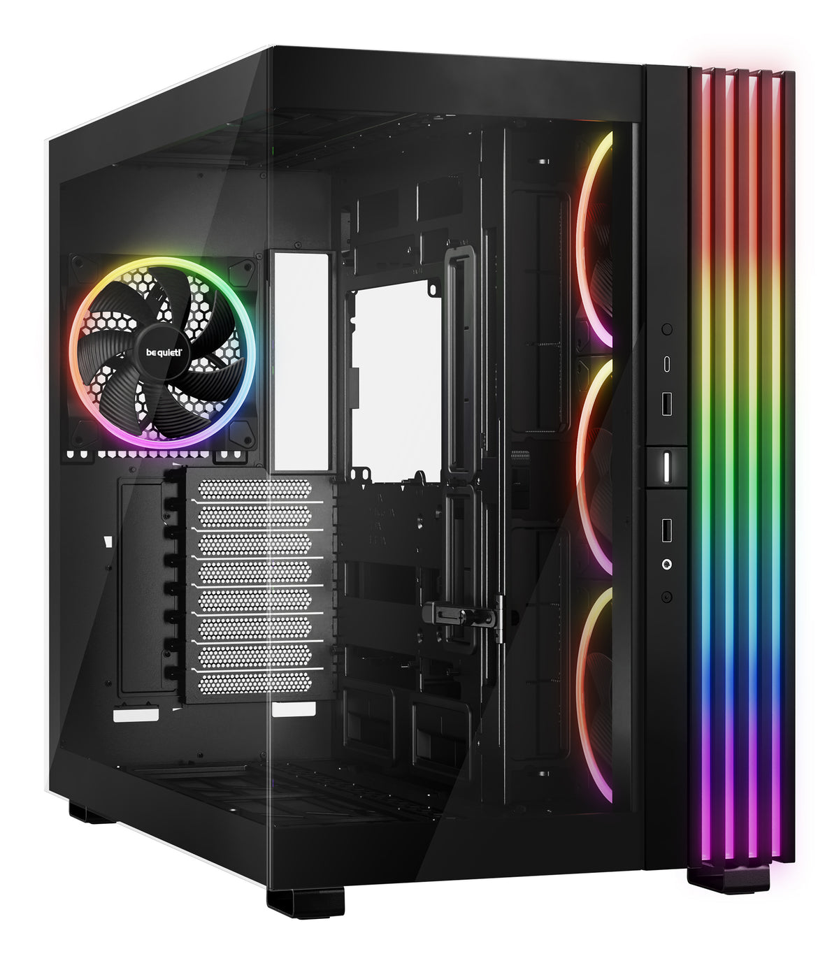 be quiet! Light Base 900 FX Noir | Boîtier PC ARGB vitré, Mini ITX / Micro ATX / ATX / E-ATX / XL-ATX, 4 ventilateurs Light Wings 140 mm PWM