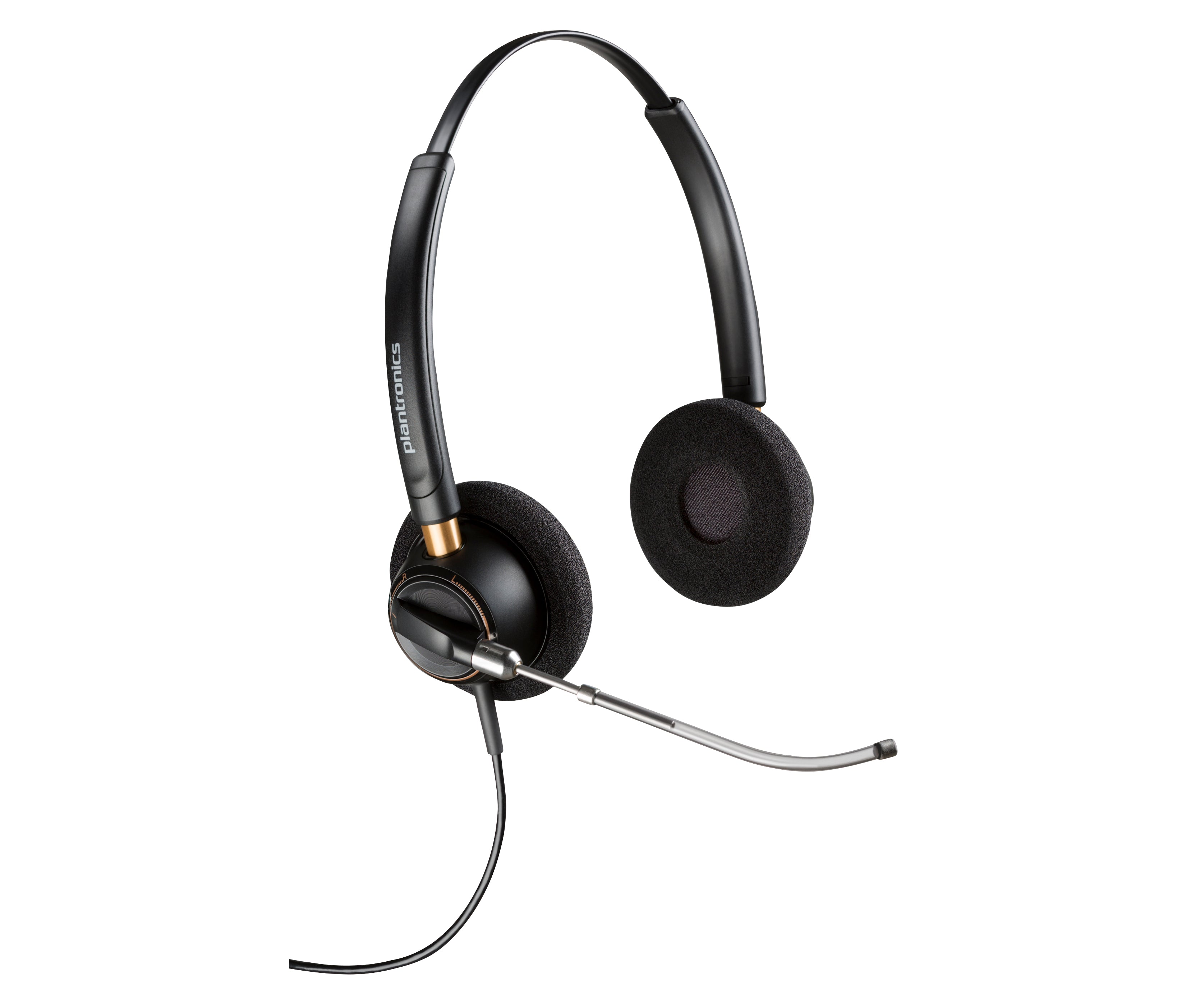 HP Poly Micro-casque binaural Poly EncorePro 520V VoiceTube + fonction Quick Disconnect