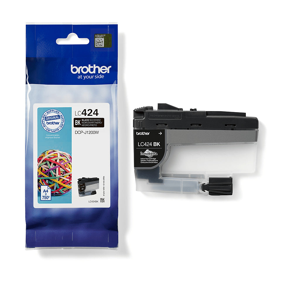 Brother LC424BK - Cartouche d'encre transparente - Noir