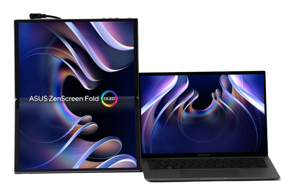 ASUS ZenScreen Fold OLED MQ17QH écran plat de PC 43,9 cm (17.3") 2560 x 1920 pixels Quad HD Argent