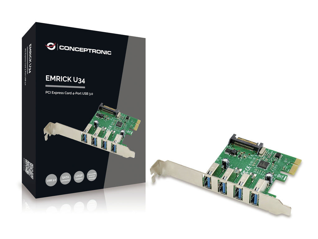 Conceptronic EMRICK02G Carte Adaptateur Interne USB 3.2 Gen 1 (3.1 Gen 1) PCIe