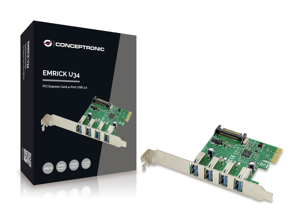 Conceptronic EMRICK02G Carte Adaptateur Interne USB 3.2 Gen 1 (3.1 Gen 1) PCIe