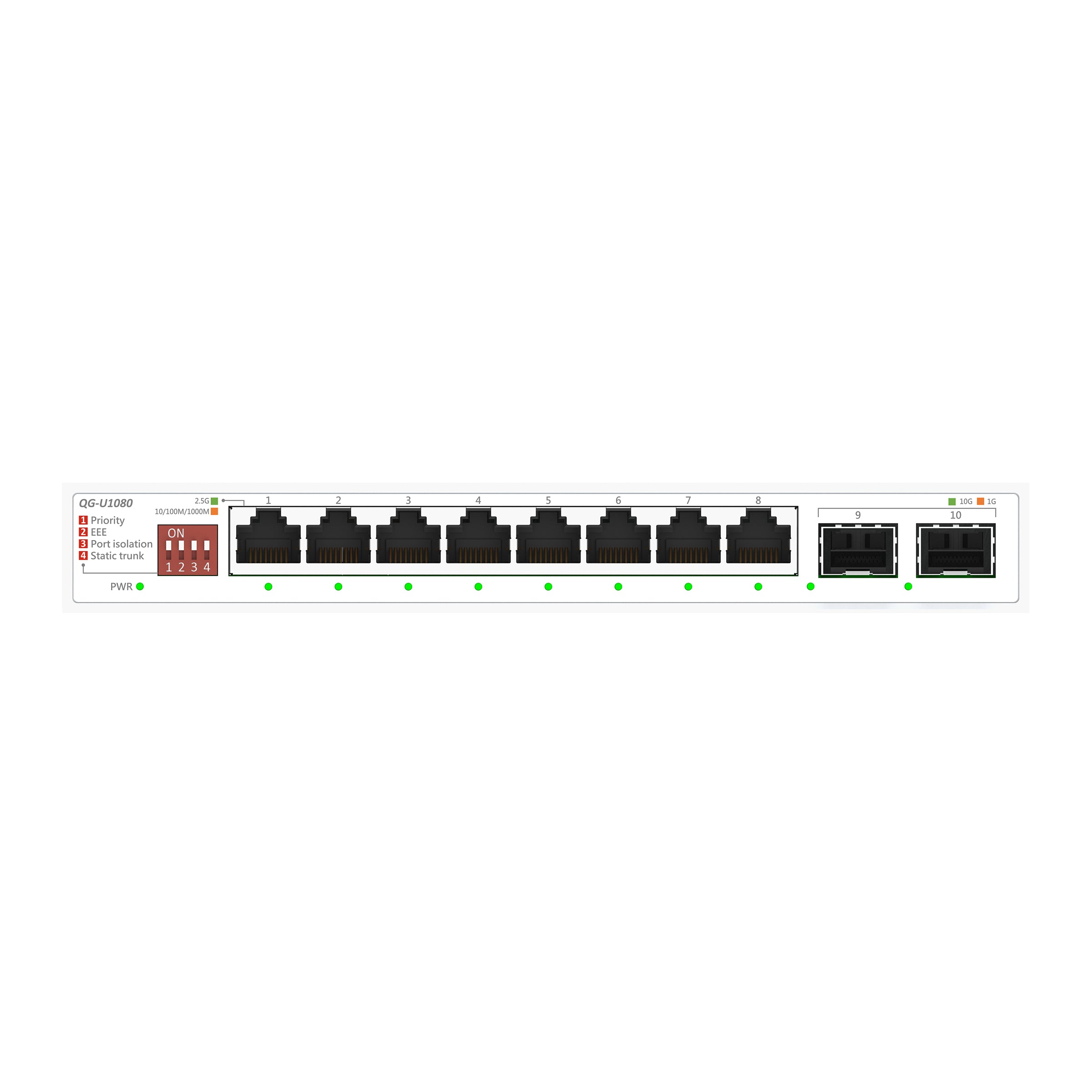 ASUS QG-U1080 Non-géré 2.5G Ethernet (100/1000/2500) Blanc