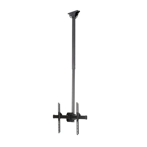 StarTech.com Support TV pour Plafond - Support Universel pour Écran Unique avec Mât Télescopique Réglable - Inclinable/P