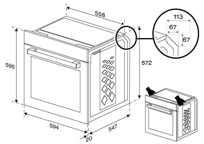 Beko BBIM12300XD 72 L 2600 W Acier inoxydable